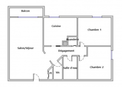 RELECQ-KERHUON : BEL APPARTEMENT T3 AVEC BALCON PROCHE MOULIN BLANC AVEC VUE DÉGAGÉE